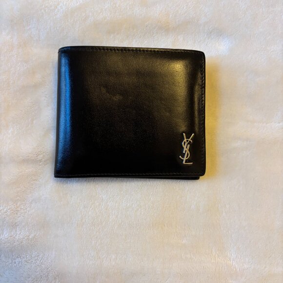 Genuine Leather YSL Men's Bifold Wallet (Black) - Picture 4 of 4
